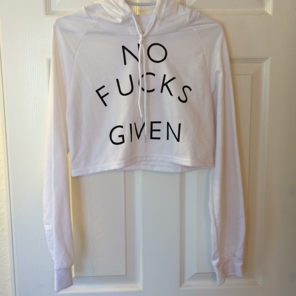 Crop Hoodie ‘No Fucks Given’